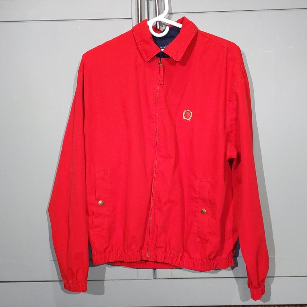 Cherry red vintage Tommy Hilfiger jacket like new